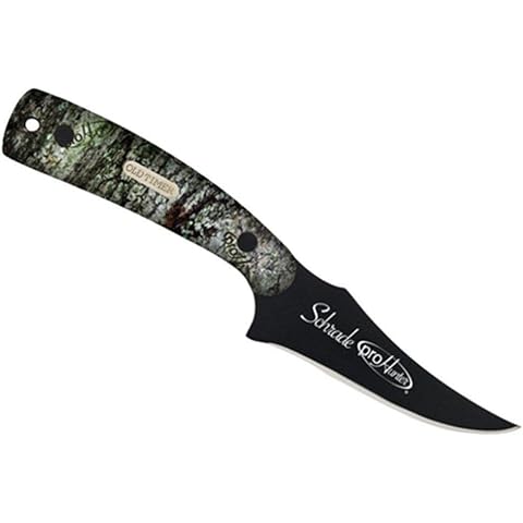 Full Tang Fixed Blade Knife with 3.3in Clip Point Skinner Blade, Black Sawcut Handle, and Leather Belt Sheath for Hunting,