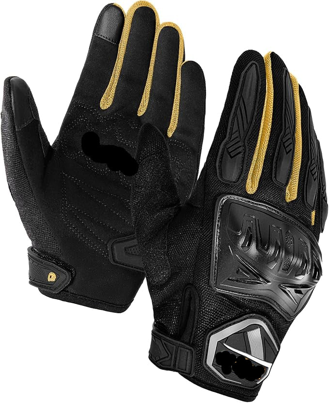 "Motorcycle Gloves for Men – Summer Motorcycle Gloves, Breathable Full-Finger Riding Gloves with Touchscreen Function"