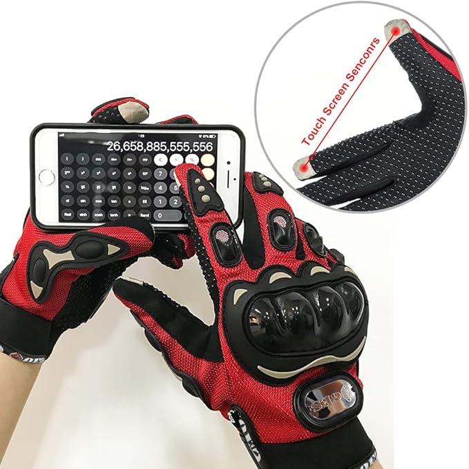 Motorcycle Gloves for Men Women Full Touch Screen Motorcycle Gloves for BMX, MX, MTB, Riding, Hunting, Climbing and Outdoor Sports