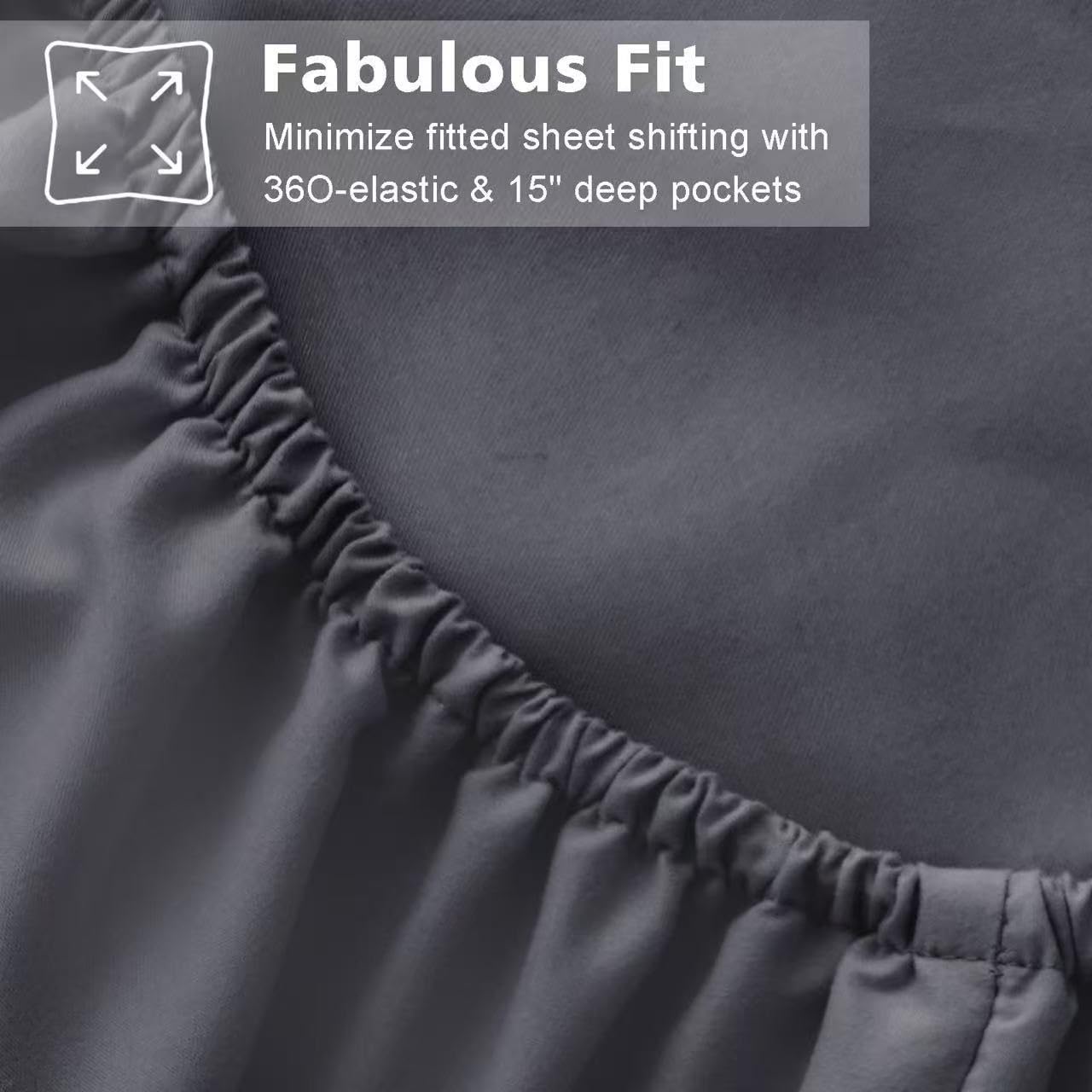 Amazon Basics Leichtes, superweiches, pflegeleichtes, knitterfreies 3-teiliges Bettwäsche-Set aus Mikrofaser, mit 35,6 cm tiefen Taschen, Doppelbettgröße, Marineblau, einfarbig, Kinder-, Herren- und