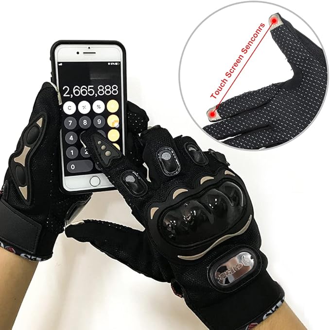 GES Men's Full Finger Touchscreen Racing Waterproof Gloves for Motocross Climbing Hiking Outdoor Sports Gloves