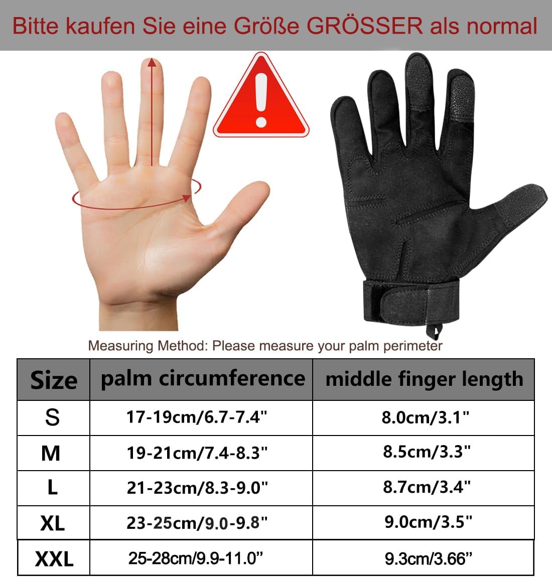 COZOME Motorcycle Gloves Men's Strong Gloves Motorcycle with Protectors, Summer Breathable Gloves with Touchscreen for Motocross, Quad, Moped, Scooter, Mountain Bike
