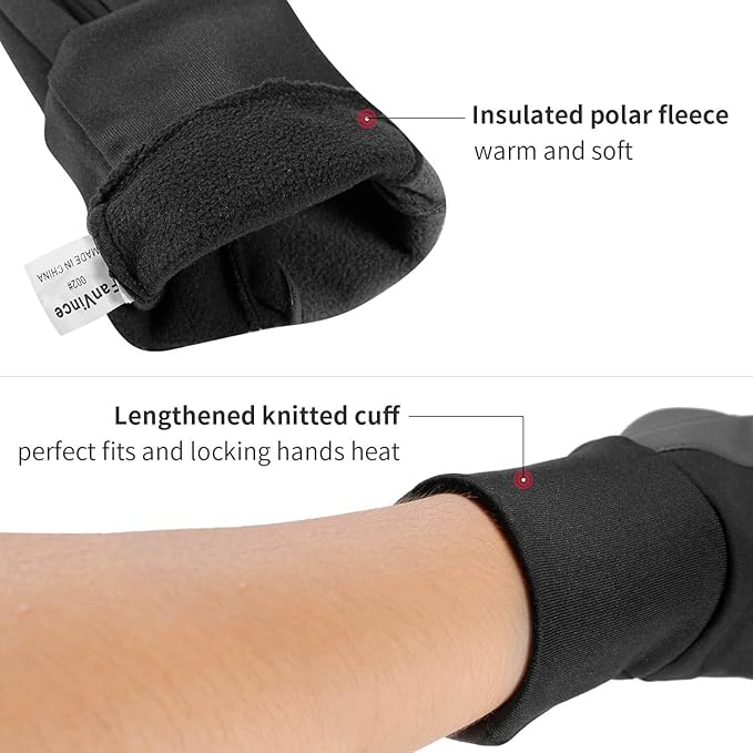 Gloves for Cool&Cold Weather Waterproof, Winter Gloves for Men Women Touch Screen