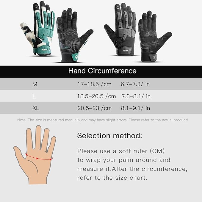 Tactical Gloves for Men Women Touch Screen Cushioning Palm Pads for MTB Mountain Bike Road Bike Bicycle Climbing