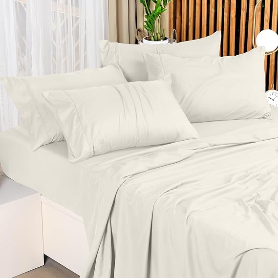 King Size Bed Set 4 Piece Brushed Microfiber Shrink and Fade Resistant Easy Care Duvet Cover Set
