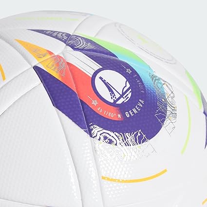 Unisex Women's Euros 2025 Official Football, White/Pantone/Pantone/Lucid Lemon, 5