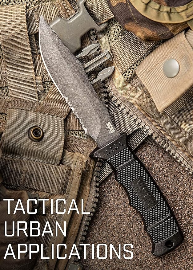 Fixed Blade Knives with Sheath - SEAL Pup Tactical Knife, Survival Knife and Hunting Knife w/ 4.75 Inch Blade and Knife Sheath