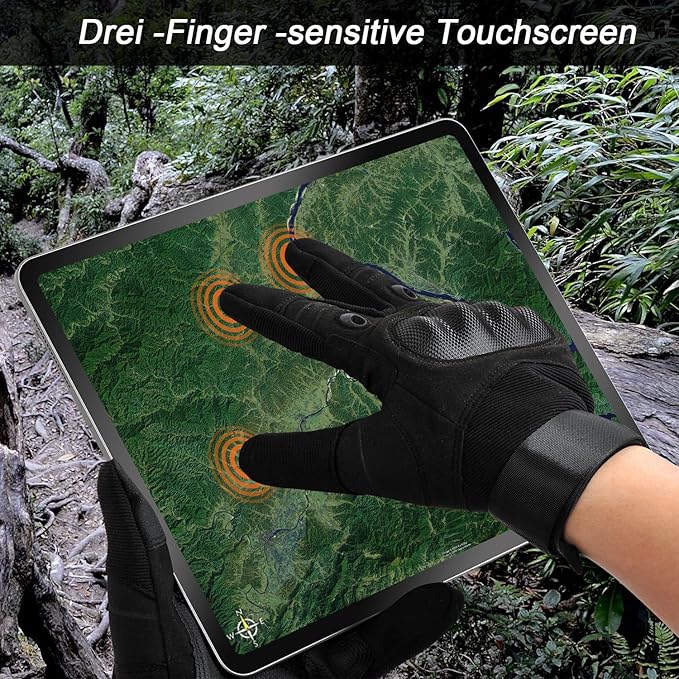 COZOME Motorcycle Gloves Men's Strong Gloves Motorcycle with Protectors, Summer Breathable Gloves with Touchscreen for Motocross, Quad, Moped, Scooter, Mountain Bike