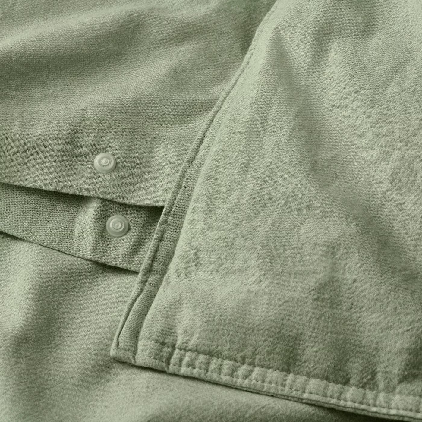 Duvet cover and 2 pillowcases, grey-green, 240x220/80x80 cm